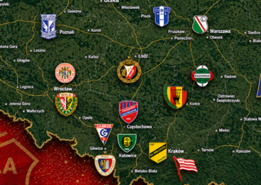 Mapa Ekstraklasy fot. Chat GPT