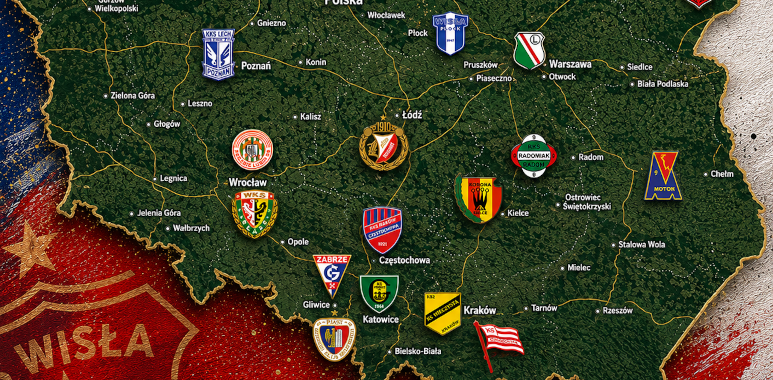 Mapa Ekstraklasy fot. Chat GPT